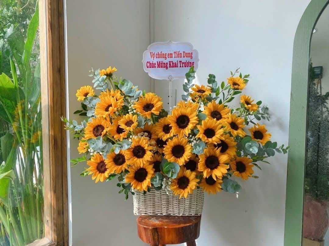 Giỏ hoa hướng dương